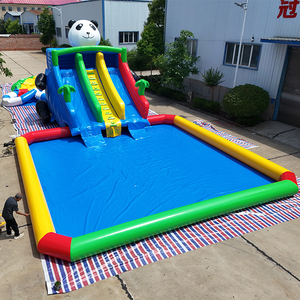 Toboggan aquatique gonflable de style commercial, en PVC, capacité 100-500 kg, équipement de divertissement extérieur pour <span class=keywords><strong>parcs</strong></span> et piscines - Product Image 4