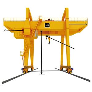 Grue <span class=keywords><strong>portique</strong></span> à double poutre robuste pour l'entrepôt d'une usine sidérurgique, levage industriel 50 tonnes - Product Image 3
