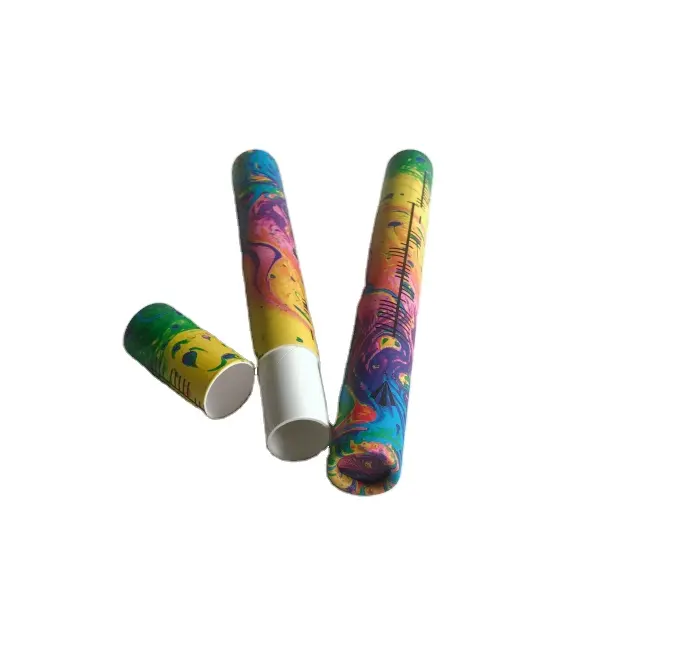 Tube de papier cosmétique écologique Boîte d'emballage de bâton d'encens de haute qualité Conteneur de bâton de lèvre Impression personnalisée