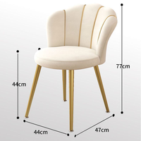 Chaise de salle à manger en velours de style moderne du milieu du siècle, meuble d'appoint luxueux pour la maison, l'appartement, le salon, le bureau, l'hôtel, le restaurant