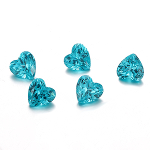 Prix de gros de <span class=keywords><strong>grenat</strong></span> cultivé en laboratoire 0.5ct-4ct pierre précieuse Paraiba bleue en forme de coeur certifiée GRC pour la fabrication de bijoux - Product Image 2