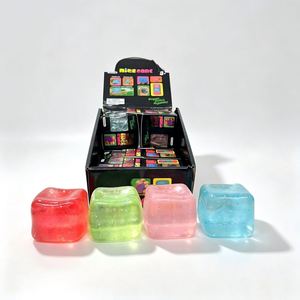 72PACK USA Warehouse ลูกบอลเจลลี่เรืองแสงในที่มืด รูปทรงลูกบาศก์น่ารัก บีบเล่นได้ บรรเทาความเครียด ของเล่นส่งเสริมพัฒนาการสำหรับเด็ก โปรโมชั่นพิเศษ - Product Image 3