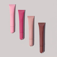 Emballage personnalisé de tubes en plastique pour baume à lèvres de 10 ml avec applicateur, design de tube de gloss à lèvres à presser