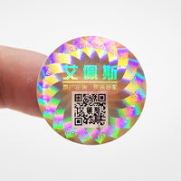 Autocollants holographiques personnalisés avec code QR, étiquettes holographiques imprimées pour l'authentification de la marque