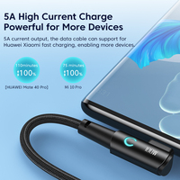 Câble Toocki nouvelle arrivée 60W Type C vers Type C 5A à angle droit, câble Type C pour charge rapide