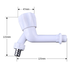 New Design Plastic Bib Cock Tap Cold Water Wash Machine Connector Faucet ABS Long Body Bibcock for Indonesia