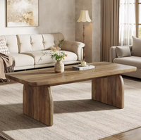 Table basse en bois de style farmhouse de 47 pouces, table centrale rustique pour salon, meubles de maison