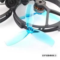 2 paires d'hélices HQPROP Duct-T90MMX3 90 mm à 3 pales en PC 1,5 mm pour drones RC FPV Freestyle 3,5 pouces Cinewhoop à conduit, pièces de bricolage