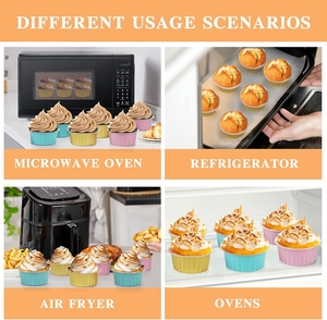 ถ้วยอบคัพเค้กอลูมิเนียมฟอยล์พร้อมฝาปิดขนาด5ออนซ์แม่พิมพ์มัฟฟินเค้กมัฟฟิน RE3G 100ชิ้น - Product Image 6