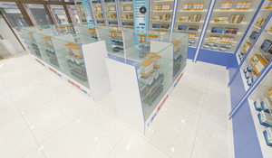 Vitrine en bois pour magasin de pharmacie, Design d'intérieur, magasin médical de détail, présentoir de médicaments, meubles pour pharmacie - Product Image 3
