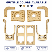 Supports de montage en aluminium usinés CNC anodisés de couleur personnalisée Rouge Bleu Or Noir OEM ODM Directement de l'usine
