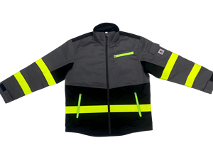 Giacca Ignifuga NFPA2112 Taglie Forti, Alta Visibilità, in Cotone Leggero, Antivento, Traspirante, Resistente, con Cerniera e Dettagli Riflettenti per Lavoro - Product Image 2
