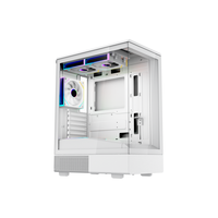Nouveau boîtier PC ATX Mid Tower blanc personnalisé, design impressionnant, verre trempé, boîtier d'ordinateur de jeu, boîtier de bureau