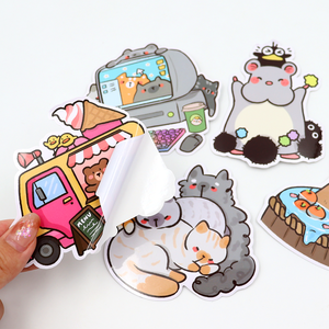 สติกเกอร์ตกแต่ง PVC กันน้ำ พิมพ์โลโก้ตามสั่ง ตัดตามรูป ฉลากกาวถาวรสำหรับงานอุตสาหกรรม มีตัวอย่างฟรี - Product Image 1