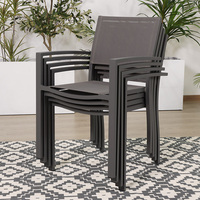 Table de salle à manger ronde extensible en aluminium et chaises fabricant d'ensemble de salle à manger de coin de jardin bistro