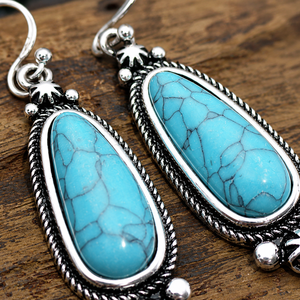 Orecchini a goccia Boho con motivo unico, orecchini pendenti in stile vintage, accessori di bigiotteria alla moda per donna - Product Image 2