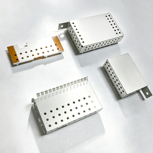 Boîtier de blindage EMI en <span class=keywords><strong>cuivre</strong></span> rouge sur mesure, deux pièces, finition mate étamée avec ruban Kapton et doigts à ressort, couvercle de blindage EMI RF - Product Image 2
