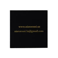 Carte de remerciement pour les entreprises avec logo doré imprimé en papier durable carré noir personnalisé