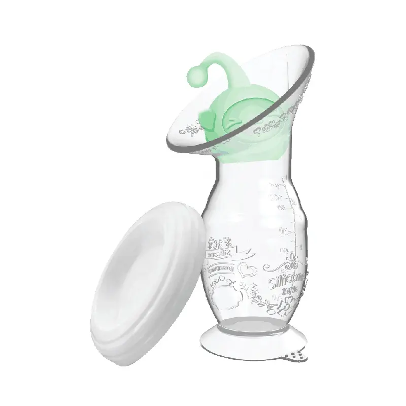 100ml/4oz Silicone Manual Breast Pump Portable Hands Free With Breastpump Stopper & Suction Base