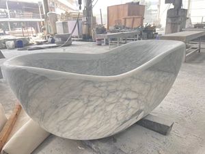 Bañera de Mármol Calacatta de TMZ Marmore, Moderna, de Dolomita Pulida para Interiores, para Hoteles, Diseño Gráfico Elegante, OEM/ODM - Product Image 4