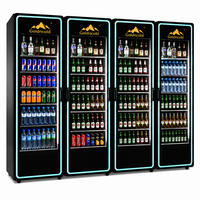 Jinfugui Porte en verre commerciale Double température Affichage des boissons Refroidisseur 450L vertical Boisson Réfrigérateur