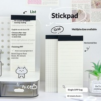 Papeterie créative, carnet de notes minimaliste en format long, bloc-notes portable, lignes horizontales, grille