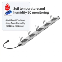 Sensor de Humedad, Temperatura y EC del Suelo 3 en 1 RS485 Modbus LORA LORAWAN GPRS 4G WIFI de Cinco Capas 5cm 15cm 25cm 35cm 45cm