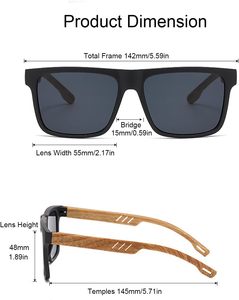 OEM Wholesale <b>Sunglasses</b> Lunettes De Soleil Custom Logo Bamboo Polarized Lens Wood Wooden <b>Sunglasses</b> for Men and Women - Product Image 2