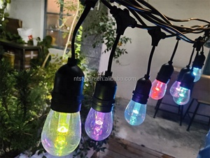 Comercial RGBW <span class=keywords><strong>48ft</strong></span> colgante RGB Patio impermeable jardín fiesta cadena luces S14 Control remoto 12V 110V 220V regulable LED - Product Image 5