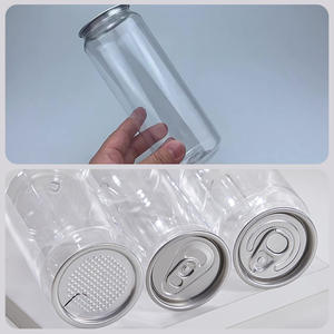 Biểu Tượng Tùy Chỉnh Trong Suốt Có Thể Với Niêm Phong Chai Nhựa Dùng Một Lần Nước Giải Khát Nước Trái Cây Pet Lon Với Nắp Nhôm - Product Image 5
