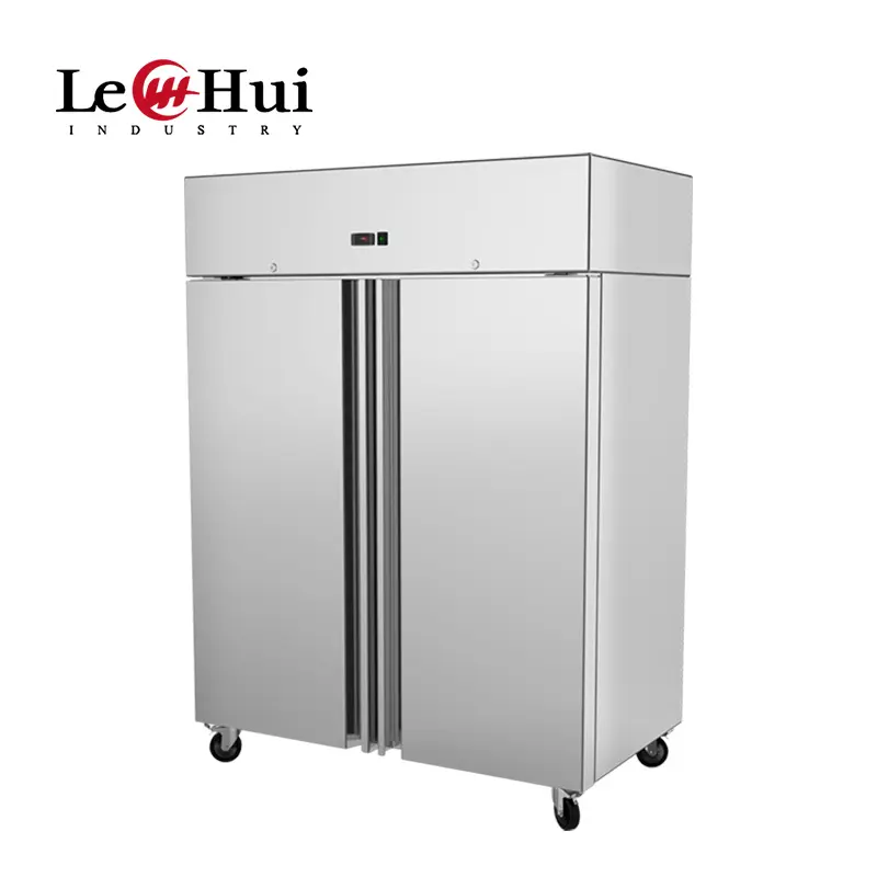 Best Selling Upright Commercial Stainless Steel Refrigerator With 1/2 Door 630l/1340L Vertical Stainless Steel Door Deep Freezer