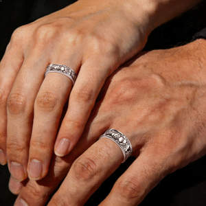 Anneaux de fiançailles Merryshine <span class=keywords><strong>Claddagh</strong></span>, nœud celtique, laiton, cuivre, anneau de promesse irlandais <span class=keywords><strong>Claddagh</strong></span> pour <span class=keywords><strong>homme</strong></span> - Product Image 4