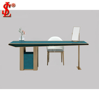 Table de consultation VIP de luxe en bois, mobilier de bijouterie, bureau de direction incurvé, solution d'aménagement de boutique de détail