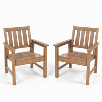 Chaises d'extérieur en plastique résistantes aux intempéries, aspect bois véritable, pour terrasse, pont, piscine et jardin