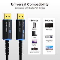 4K144Hz 8K60hz DP1.4 DP AOC aktif Fiber optik 32.4Gbps ekran-port 1.4 kablo 10m/20m/30m/40m/50m/60m/70m/80m/90m/100m