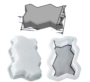 Moules en plastique de pavage extérieur de jardin de haute qualité <span class=keywords><strong>moins</strong></span> chers pour les moules de briques de couleur en plastique de bloc de construction en <span class=keywords><strong>béton</strong></span> - Product Image 2