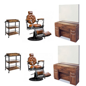 Set di attrezzature per barbiere sedia da barbiere vintage antica in vendita a buon mercato - Product Image 1