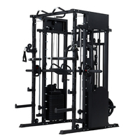 Équipement multifonction de gymnastique tout-en-un Smith Machine Weight avec câble Power Rack Leg Press pour la maison