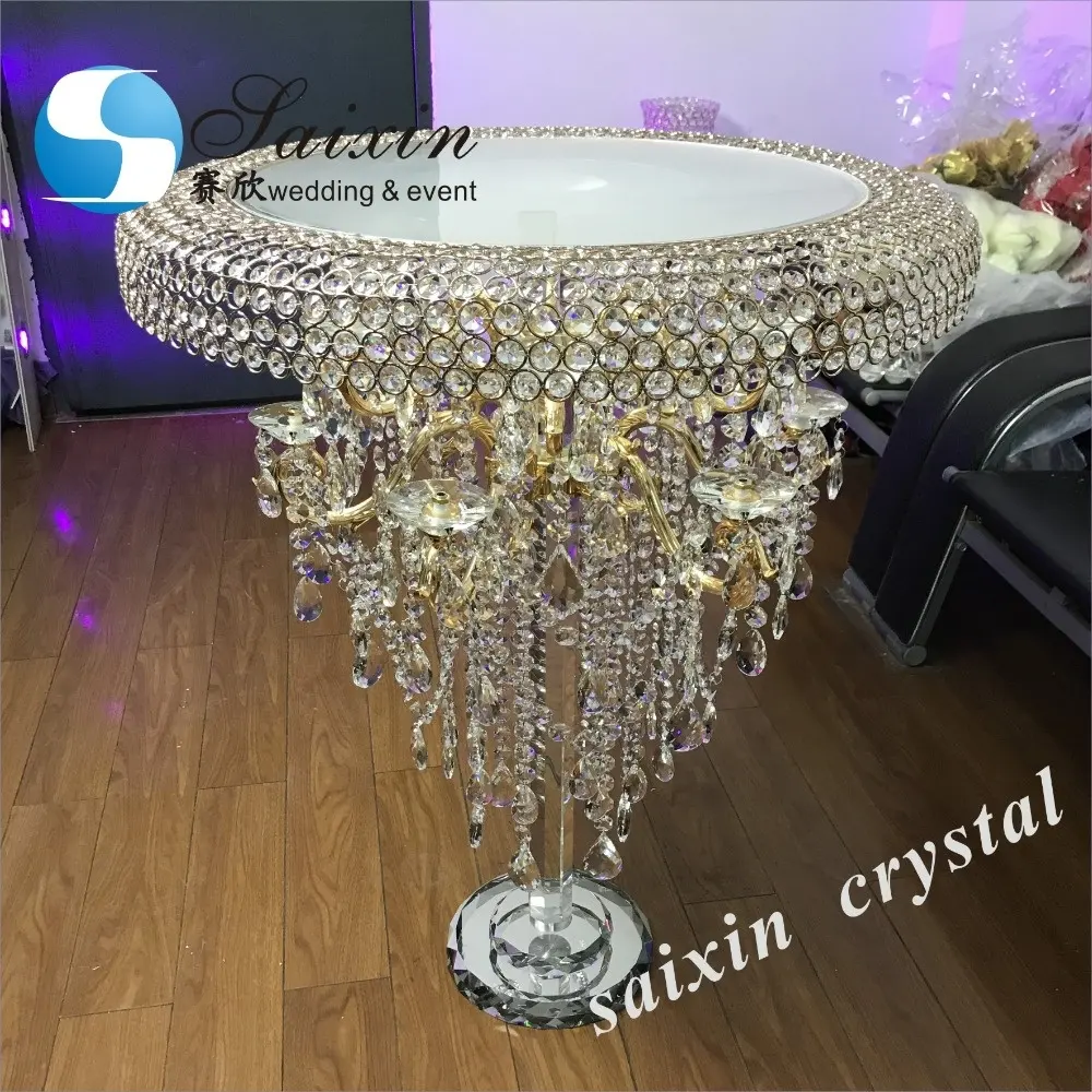 ZT-278G Elegent Gold Crystal Tafel Decoratie Bruidstaart