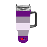 Bouteille isotherme de voyage grande capacité 40oz, motif symbole arc-en-ciel de la fierté gay, pour les excursions en voiture en banlieue et les soirées entre amis