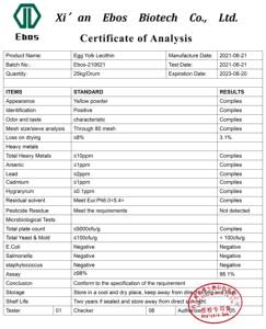Emulsifier Cas 8057. 5-2 kuning telur bubuk lesitin kualitas makanan Pc30 % 70% 80% kuning telur murni bubuk lesitin - Product Image 2