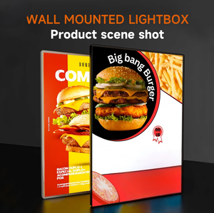 Équipement publicitaire professionnel, boîte à lumière LED, tailles personnalisées, <span class=keywords><strong>cadre</strong></span> rétroéclairé ultra fin pour affiche de film, menu de restaurant, affichage - Product Image 4