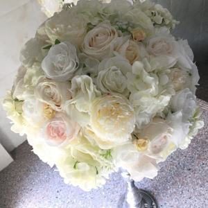 SPR Avorio con modalità di color pesca per matrimoni tavola di nozze centrotavola sfera del partito del fiore & casa sfondo decorazione - Product Image 5