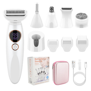 IRUIBEAUTY - Set de Depilación 5 en 1 para Mujer con Logotipo Personalizado, Depiladora Impermeable IPX7 con Removedor para Zonas Públicas y Privadas - Product Image 1