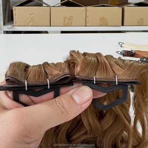 Extensions de cheveux humains bruts 100% alignés sur les cuticules, nouvelle conception Genius Weft, directement de l'usine, cheveux russes, nouveau Genius Weft - Product Image 5