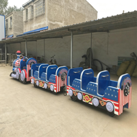 电动无轨观光火车 迷你游乐园游乐设施 桶形火车 小型公路无轨火车