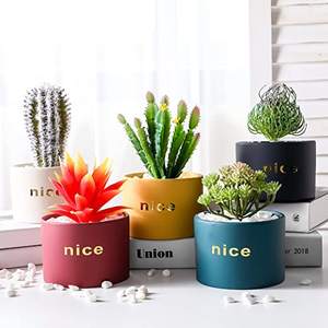 Pot de plante en céramique pour succulentes en dropshipping, 4,5 pouces, jardinières, petit récipient pour <span class=keywords><strong>cactus</strong></span>, pour table, rebord de fenêtre, chevet, jardin - Product Image 3