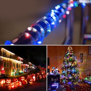 Led Rope Light Solarstrom im Freien Fee beleuchtet wetterfestes Seil Weihnachts fest Holiday Tube String Light - Product Image 6