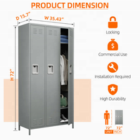 Armoire de rangement métallique multi-portes pour écoles, gymnases, bureaux, vestiaires du personnel – Casier de rangement robuste en acier