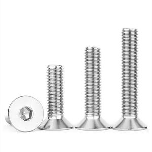 M2 M2.5 M3 M4 M5 DIN7991 Acero inoxidable <span class=keywords><strong>A2</strong></span> Allen Tornillos de cabeza plana hexagonal Tornillos de cabeza avellanada - Product Image 1